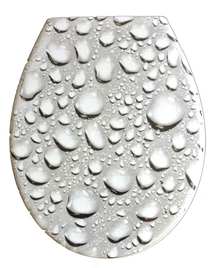 Duroplast WC Sitz Klobrille Modell Tropfen mit Absenkautomatik, zur Reinigung abnehmbar, 59853
