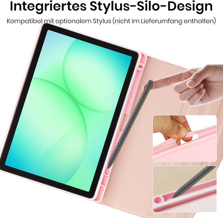 Hülle mit Tastatur für Samsung Galaxy Tab A11+ Plus 2025/ A9+ Plus 11 Zoll 2023, Stossfeste Ultradün