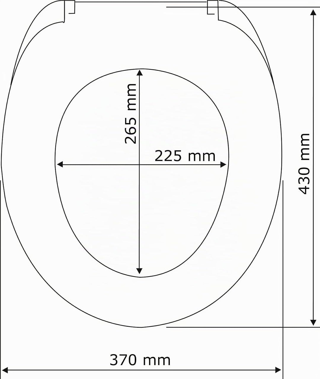 WENKO WC-Sitz Valencia Weiss - Toilettensitz, rostfreie Edelstahlbefestigung, MDF, 36 x 43 cm, Weiss