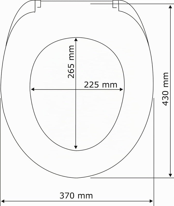 WENKO WC-Sitz Valencia Weiss - Toilettensitz, rostfreie Edelstahlbefestigung, MDF, 36 x 43 cm, Weiss