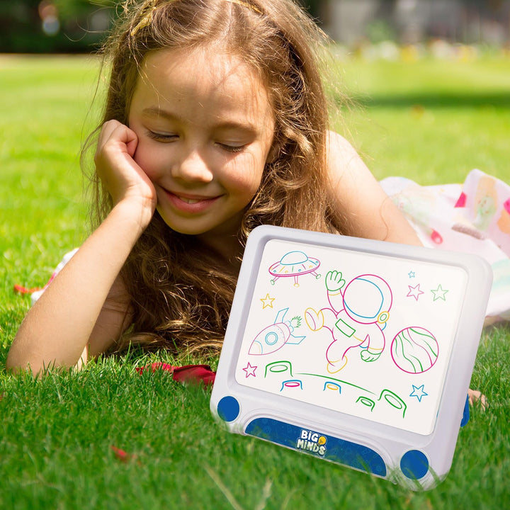 Big Minds - Magische LED-Tafel | Schreibtafel Kinder 3 in 1 LED Maltafel Kinder | Schreibtafel mit L
