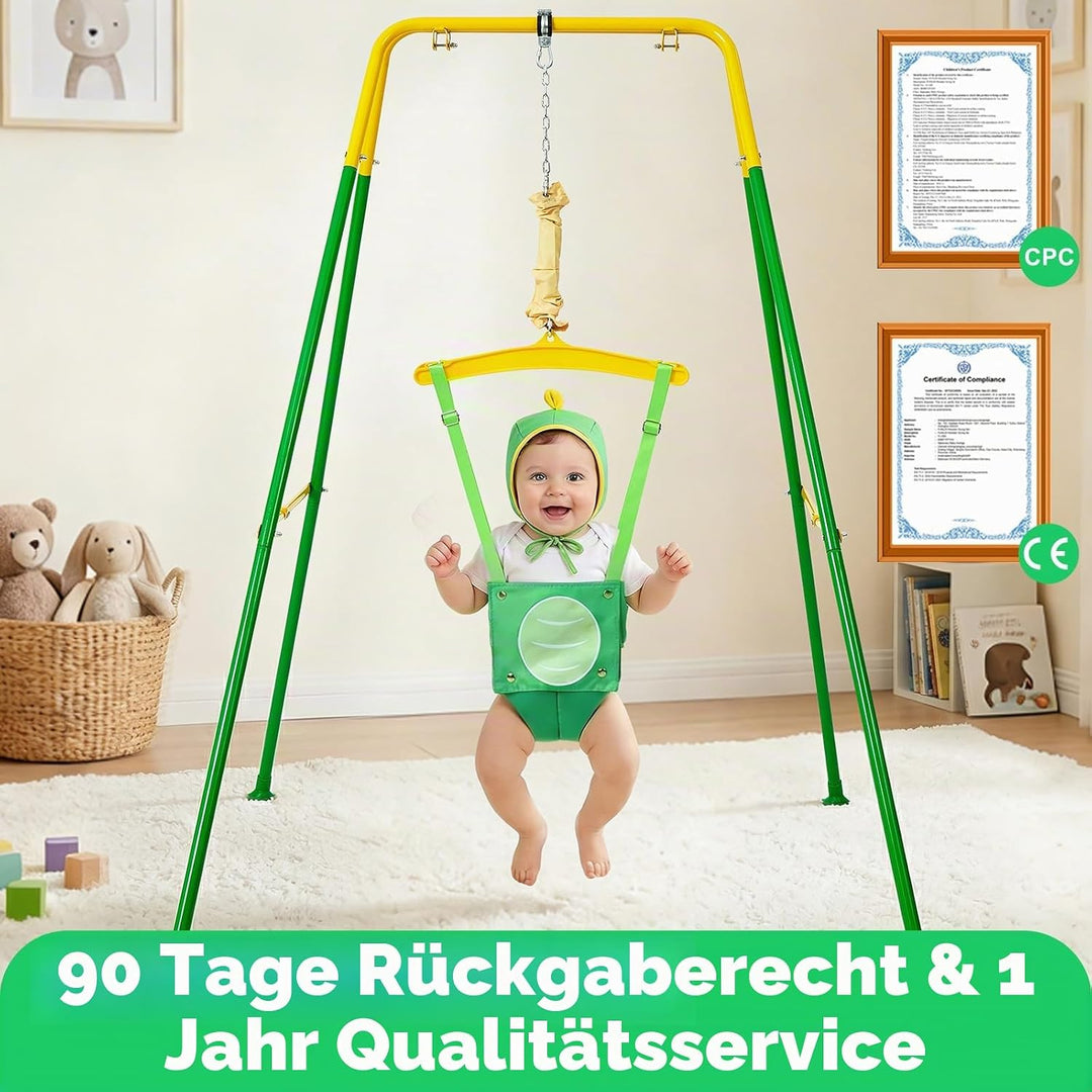 FUNLIO Baby-Hüpfsitz mit Ständer für 6–24 Monate, Babywippe zum Spielen, Hüpfsitz für Kleinkinder, m