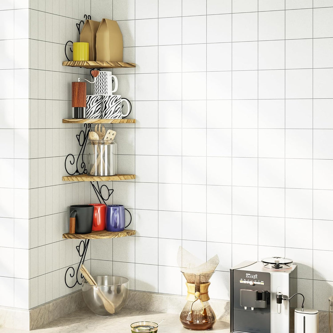 Alsonerbay Eckregal, Wandregal Vintage aus Massivholz, Katzenform, Schweberegal Dekor für Wohnzimmer
