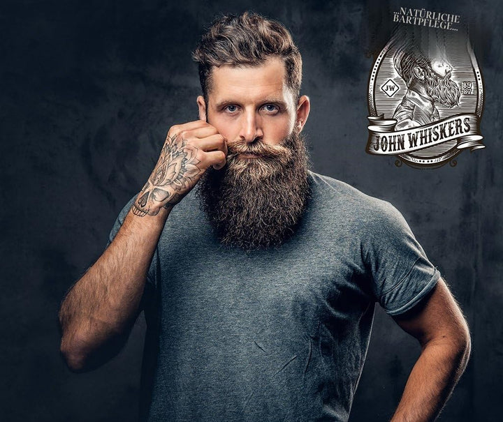 John Whiskers Bartwachs Made in Germany - natürliches &amp; veganes Bart Balsam - süsslich herber Duft -