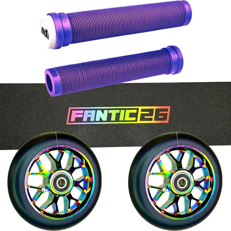 Fantic26 Stunt-Scooter Trick Roller Ersatzteile Bundle I ODI SLX Soft Griffe mit Barends I F26 Spy7