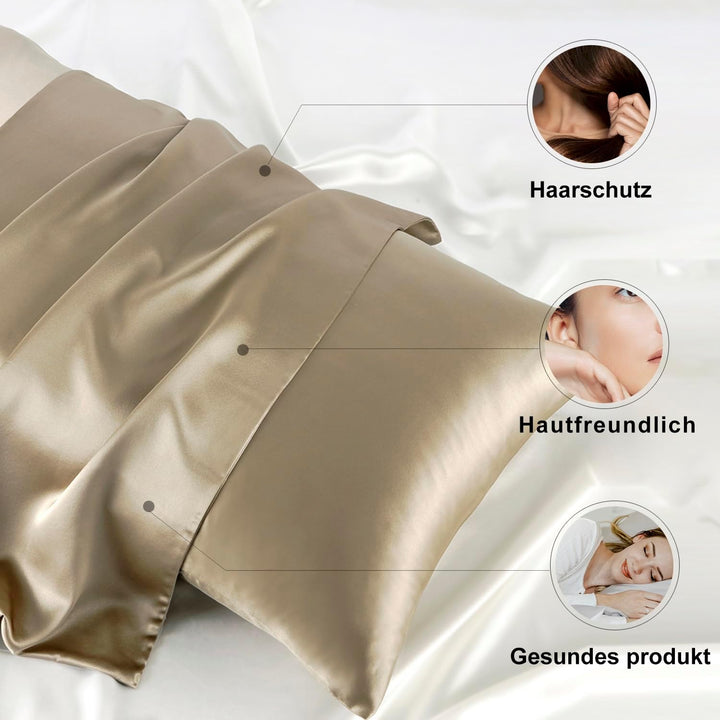 ZIMASILK Kissenbezug aus 100% Seide für Haare und Haut. Doppelseitige 19 Momme Reine Maulbeerseide K