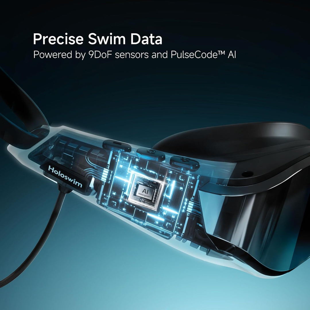 SollaWave AI Music Smart Schwimmbrille mit integrierten Schwimm-Kopfhörern, Echtzeit-Sprachfeedback