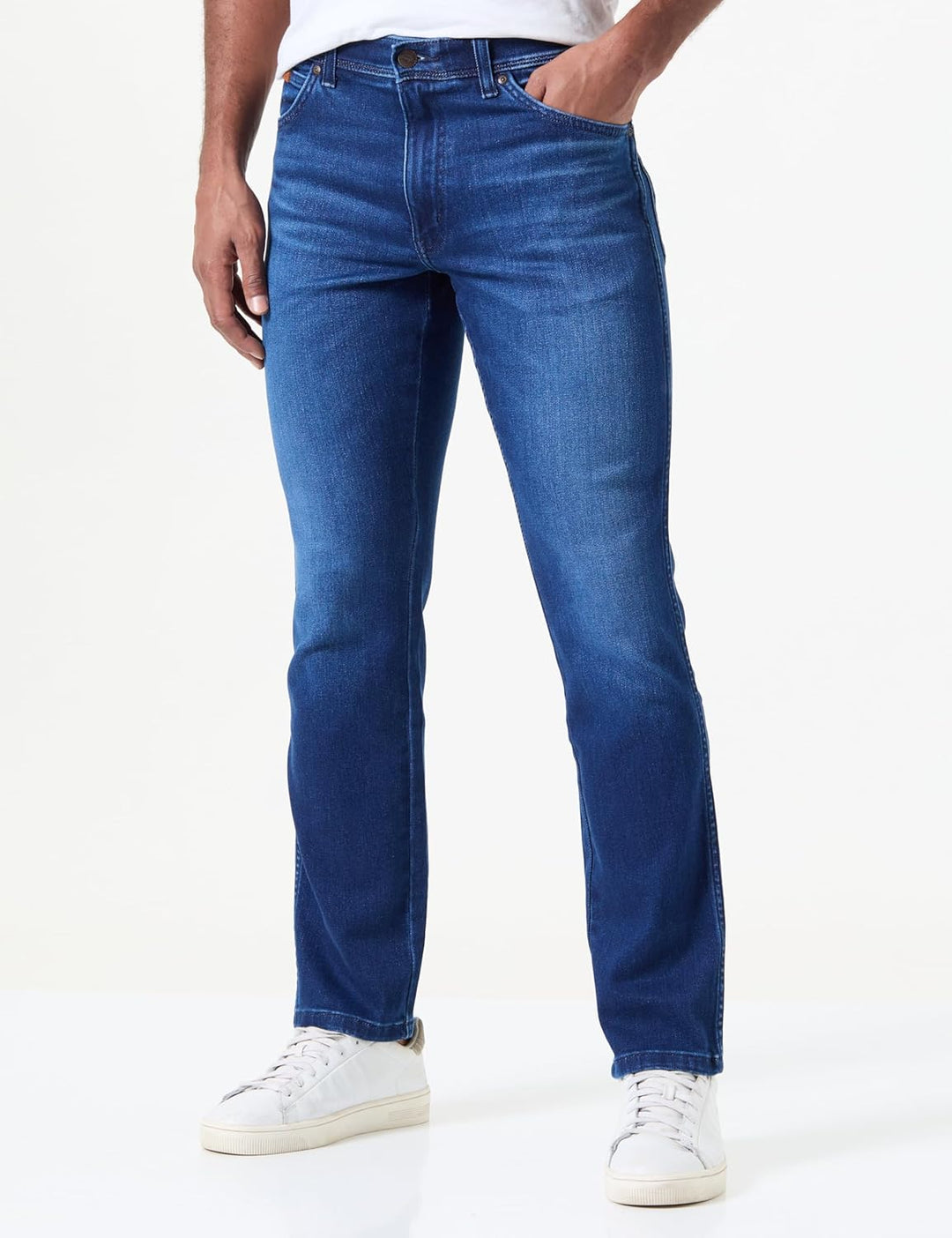 Wrangler Men's Texas Slim Trousers 31W / 32L Blue Jam, 31W / 32L Blue Jam