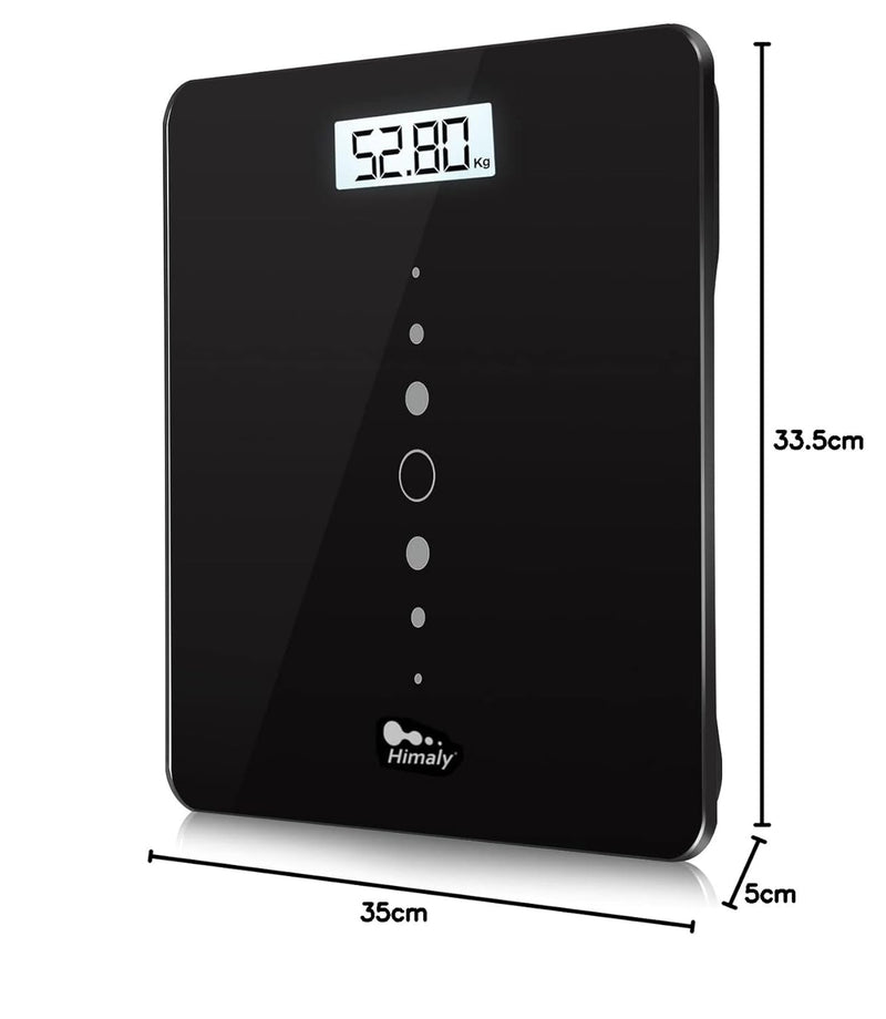 Digitale Personenwaage, Ultraschlanke Körperwaage mit 4 Hochpräzisions-Sensoren, Elektronische Waage