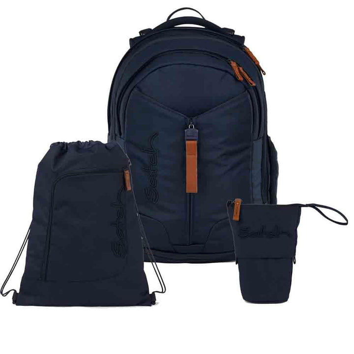 Satch Match Pencil Slider Light Edition Schulrucksack Set 3tlg. inkl. Sportbeutel Nordic Blue Skandi