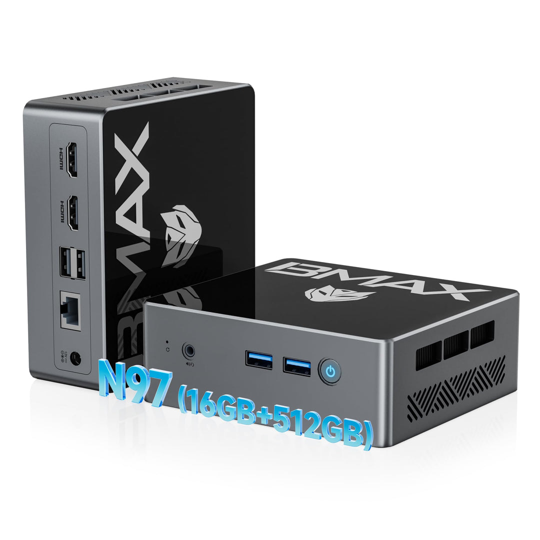 BMAX Mini PC Intel N97 (bis zu 3.6Ghz) 16GB RAM 512GB M.2 SSD Win-11 Pro B4Pro Micro Desktop Compute