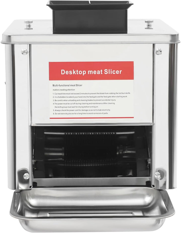 Edelstahl Fleischschneidemaschine, 850W 220V Meat Slicer mit 3.5mm/5mm/15mm Dicke, Elektrischer Flei