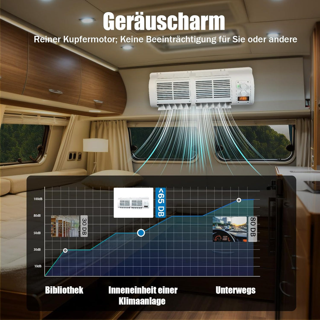 12V Auto Klimaanlage mit LCD Display 100W Auto-Klimaanlagengebläse für Lkw Gabelstapler Wohnmobile u