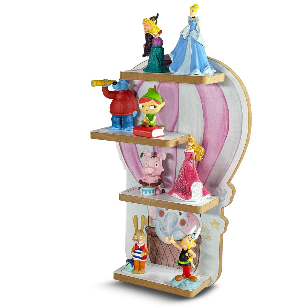 Smagnon Regal für die Toniebox und Tonie Figuren Motiv Ballon-Familie Kinderspielzeug (Nebenregal: E