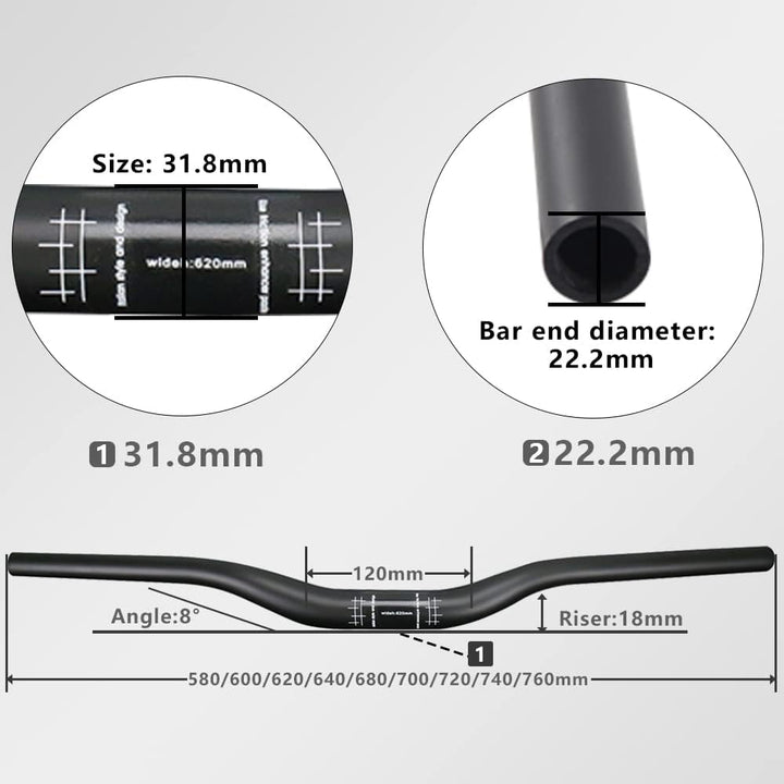 RXL SL carbon lenker mtblenker mtb 31.8 UD matt Fahrrad Riser Bars Lenker 720mm trekking bike lenker