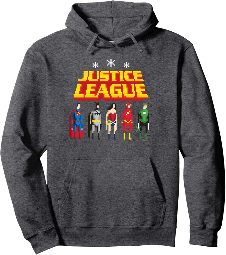 Justice League Standing Below Pullover Hoodie