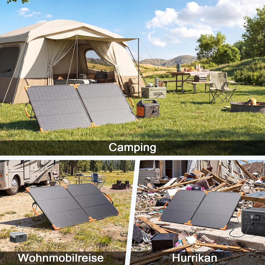 100W Bifaziales Tragbares Solarpanel für Kraftwerke, 20V Faltbares Solarladegerät mit IP68-Wasserdic