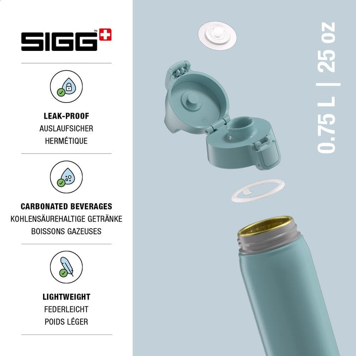 SIGG - Alu Trinkflasche - WMB ONE - Made in Switzerland - ClimatePartner - Kohlensäure geeignet - Au