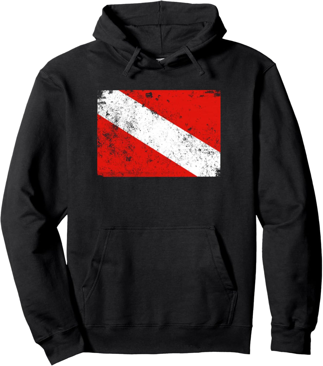Distressed Dive Flag Tauchen Pullover Hoodie