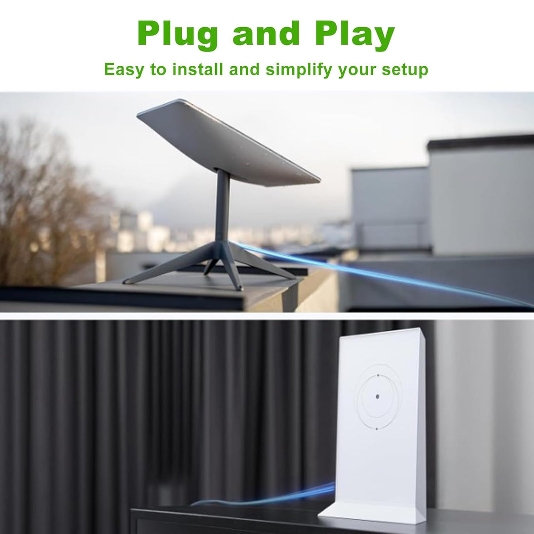 32,8 Fuss Langes Satellitenkabel-Set (Kabel, Ethernet-Adapter, Wandstecker, Kabelklemmen und Schraub