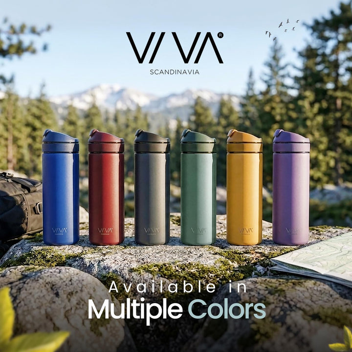 VIVA Recharge Thermobecher to go, Edelstahl, Tee-Sieb, 0,46 l, Violett | Doppelwandig isolierter Ede