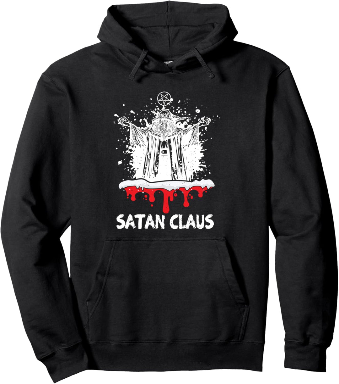 Satan Claus Antiweihnachten Weihnachtsmann Teufel Baphomet Fan Pullover Hoodie