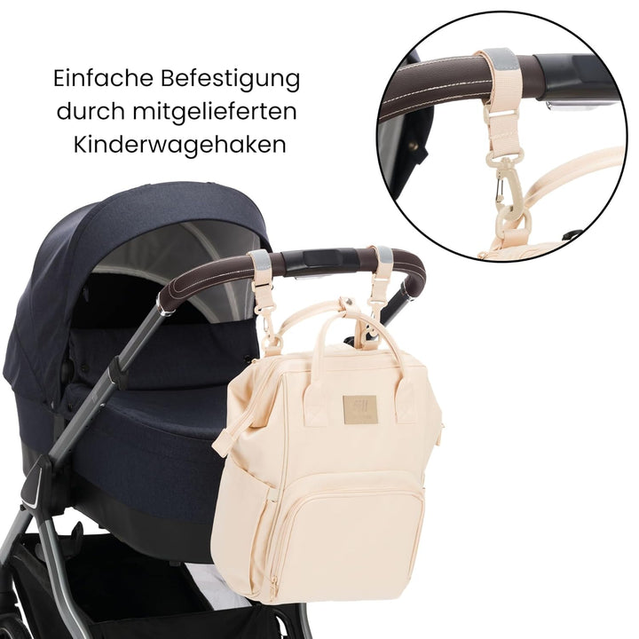 Fillikid Wickelrucksack Barcelona | Geräumiger & stylischer Rucksack mit vielen Fächern, isoliertem