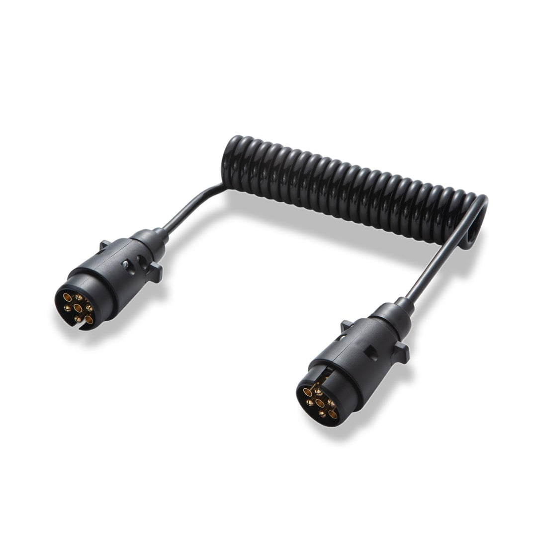 7 polig Anhänger Spiralkabel 3,0m, 7-7 polig Anhänger Stecker ISO 1724-12V, Anhänger Verlängerungska
