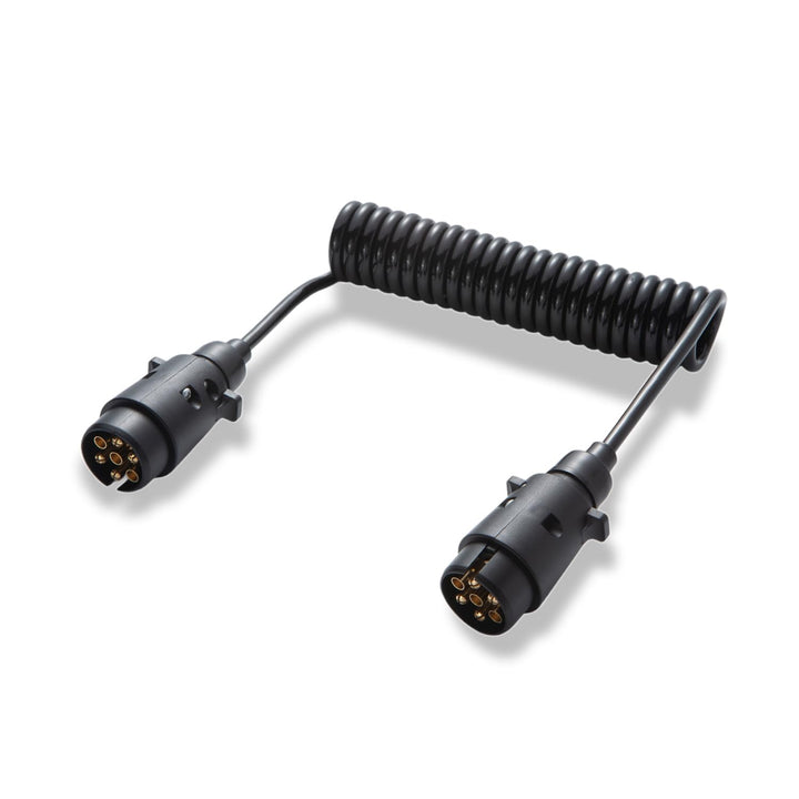 7 polig Anhänger Spiralkabel 3,0m, 7-7 polig Anhänger Stecker ISO 1724-12V, Anhänger Verlängerungska