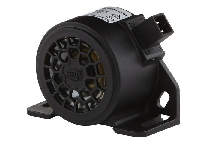 HELLA Rückfahrwarner BM20 - 97dB(A) - Starkton - Gehäusefarbe: schwarz - geschraubt - Stecker: AMP -
