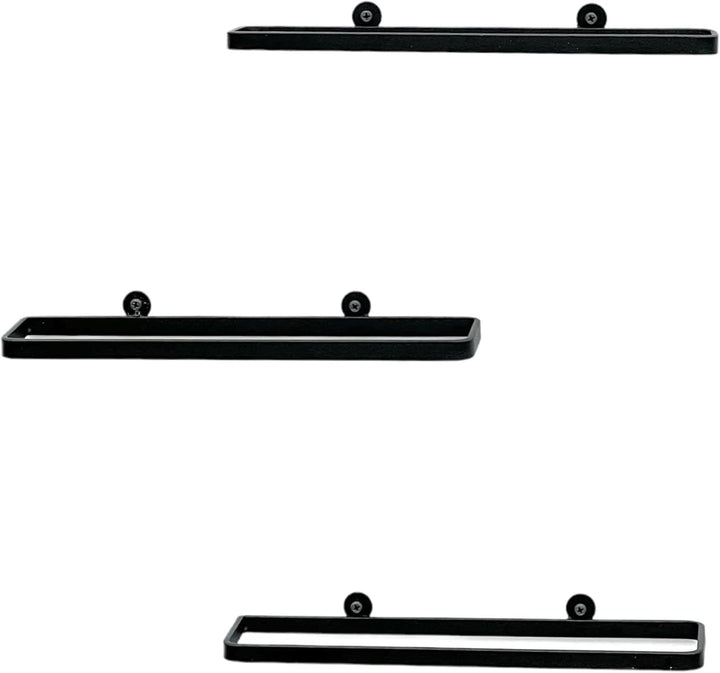 DanDiBo Weinhalter Metall Schwarz 3er Set Weinregal Weinflaschen Flaschen 96419 Halter Wandregal Reg