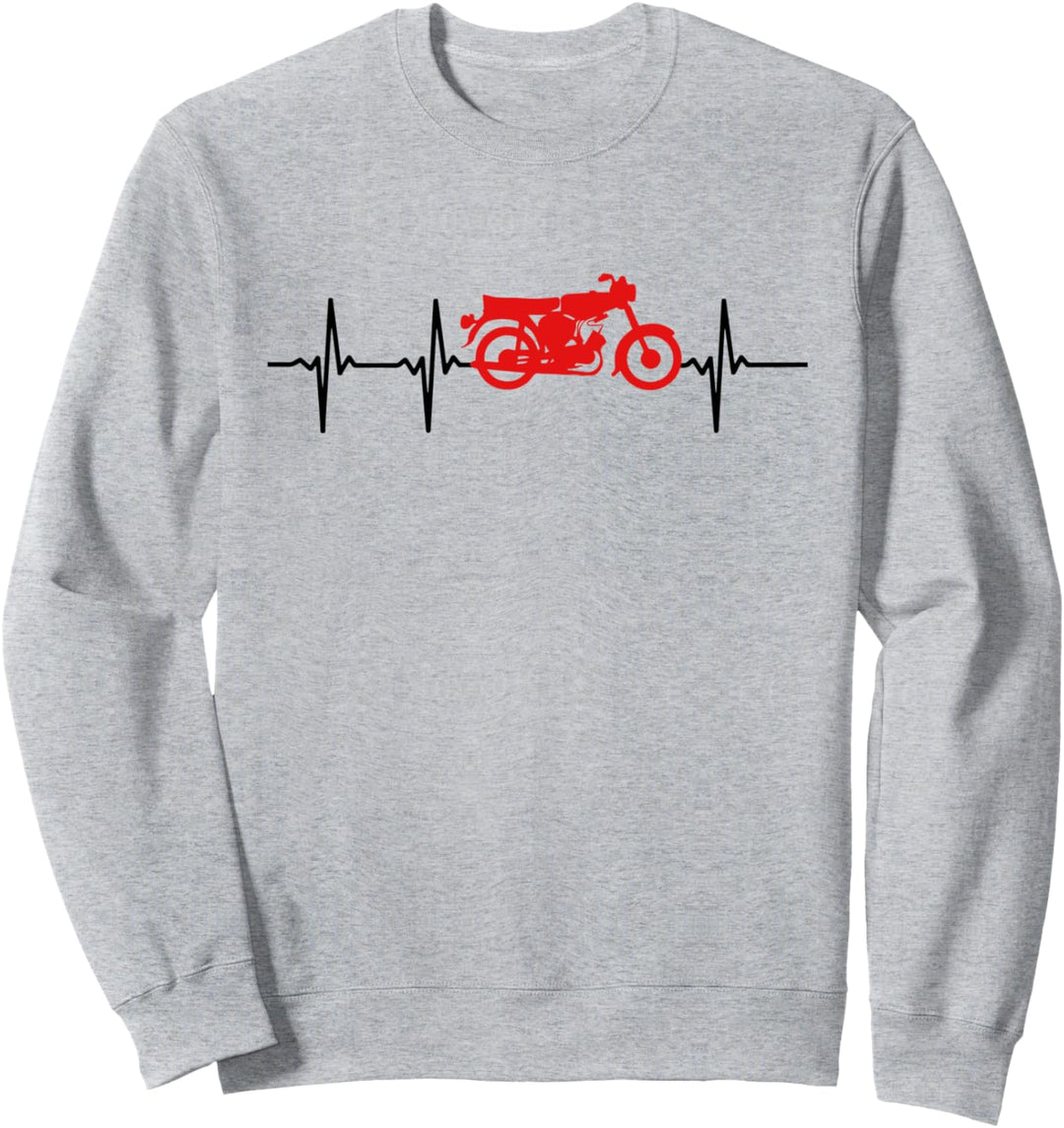 Herzschlag Moped Zweitakt Design Simson S51 Sweatshirt