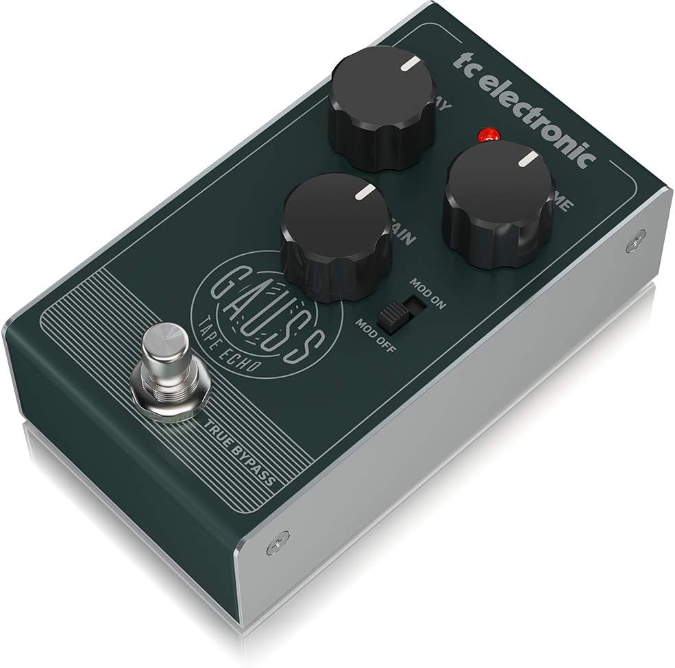 TC Electronic GAUSS TAPE ECHO Supergesättigtes Tape Echo-Pedal mit Mod-Schalter, Verzögerungs-, Sust