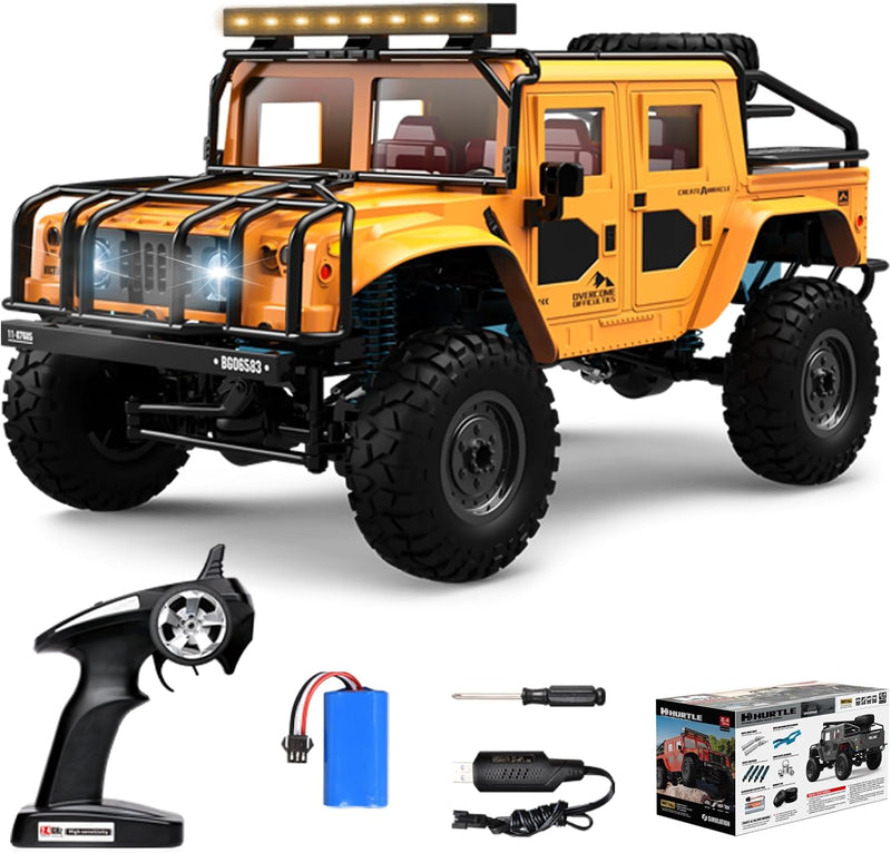 fisca RC Truck 1/12 RC Rock Crawler 4x4, 2.4GHz 4WD Fernsteuerung Crawler Fahrzeug Off-Road Pick-up