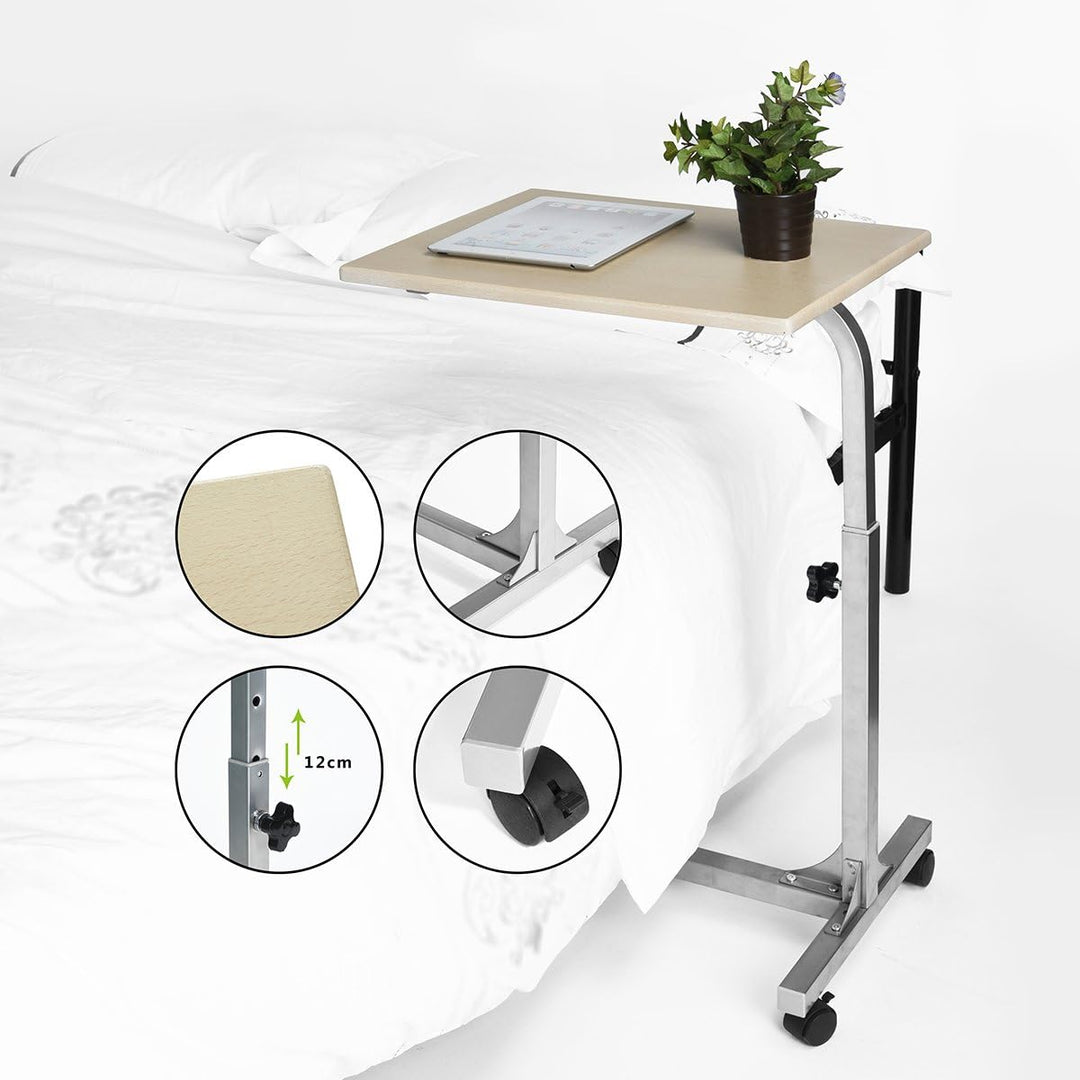 MEUBLE COSY Laptoptisch Höhenverstellbar mit Rollen Laptopständer Beistelltisch Sofatisch Nachttisch