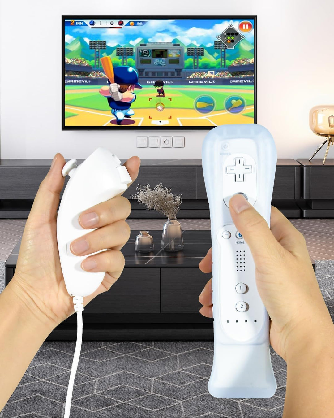 TechKen 2 Pack Motion Plus Adapter mit Silicon Case Sensor für Wii Remote Controller 2 Montion Plus+