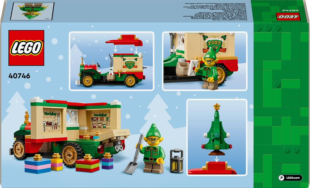 LEGO Lieferwagen des Weihnachtsmanns - Farbenfrohes Spielzeug Auto mit Weihnachtsbaum, Geschenken un