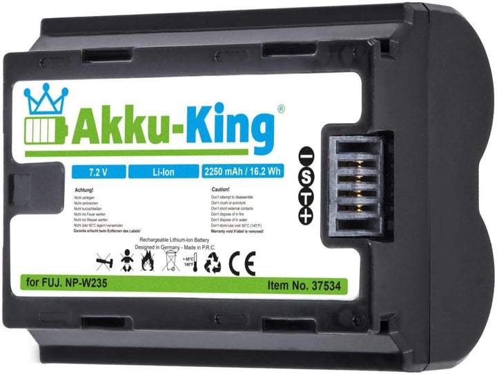 Akku kompatibel mit Fuji NP-W235 - Li-Ion 2250mAh - für X-T4