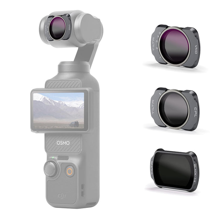 Tilta Pocket 3 Basis-Filter-Kit, 3er-Pack Magnetische Polarisationsfilter/Black Mist 1/4/VND2-32 Fil