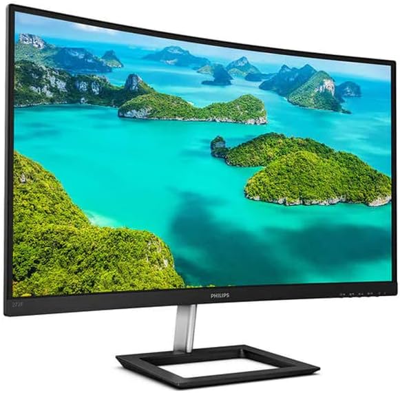 Philips 272E1CA - 27 Zoll FHD Curved Gaming Monitor, 75 Hz, 4ms FreeSync (1920x1080, VGA, HDMI, Disp