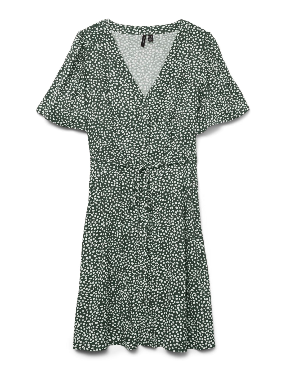 VERO MODA Damen Viskose Mini-Kleid Kurzarmkleid VMAlba XS Laurel Wreath/Aop:joey Dot, XS Laurel Wrea
