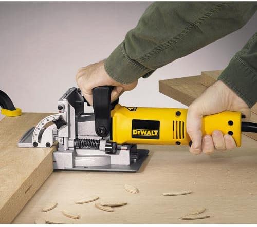Dewalt 600 Watt Lamellendübelfräse DW682K (zum Erstellen von Flachdübelverbindungen in Holz u. Holzw