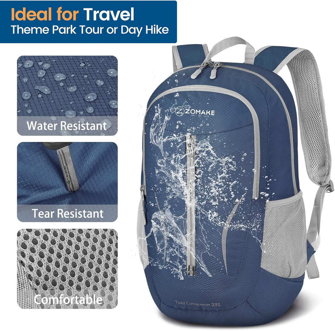 ZOMAKE Ultraleicht Faltbarer Rucksack - Packbare Backpacks 25L,Kleiner Faltbar Rucksäcke Wanderrucks
