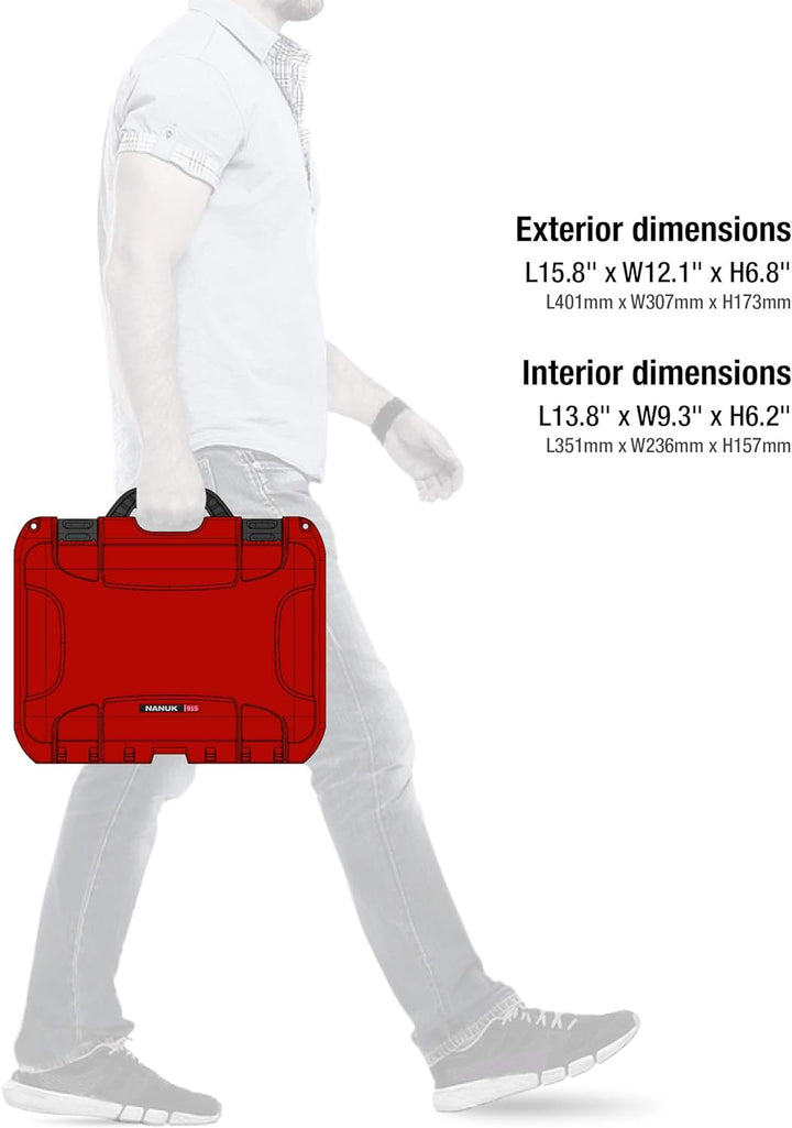 Nanuk 915 Wasserdichter Hartschalenkoffer Mit Plüschschaumeinlage - Rot Rot Würfelförmiger Schaumsto