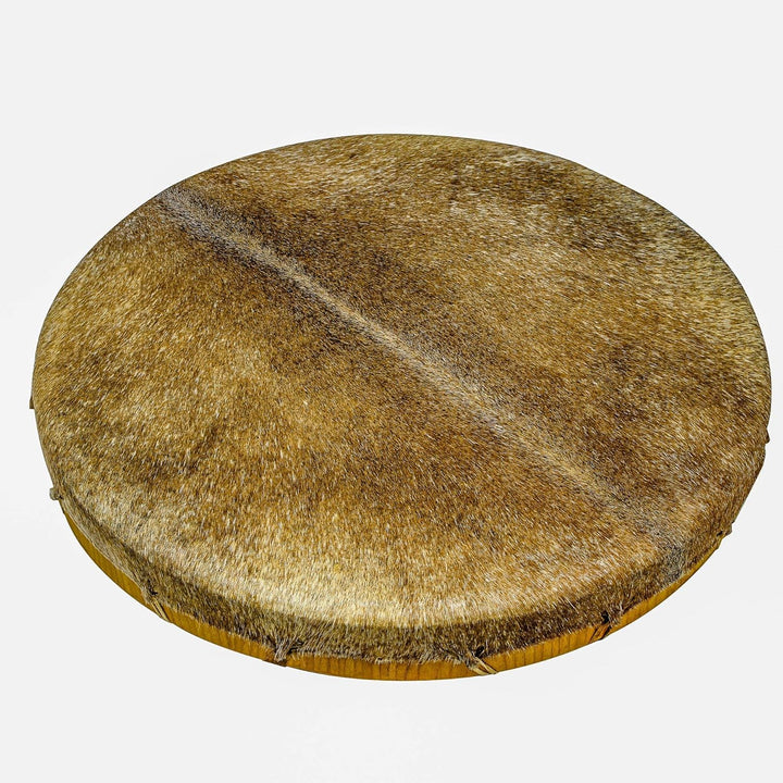 Shamandrum 60 cm Rahmentrommel Rund Ziegenhaut Behaart im mysevendo Set Shaman Drum Goat Skin inkl.