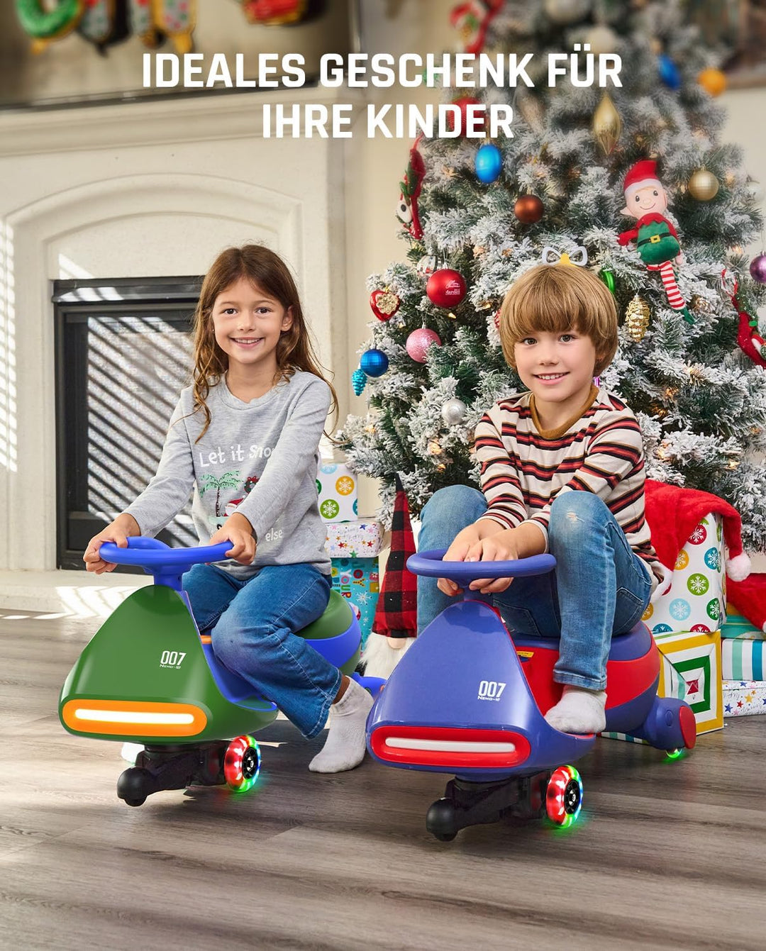 FanttikRide N7 Pro Kinder Elektroauto, Elektrisches Rutschauto mit Pedal, Typ C aufladbar Batterie K