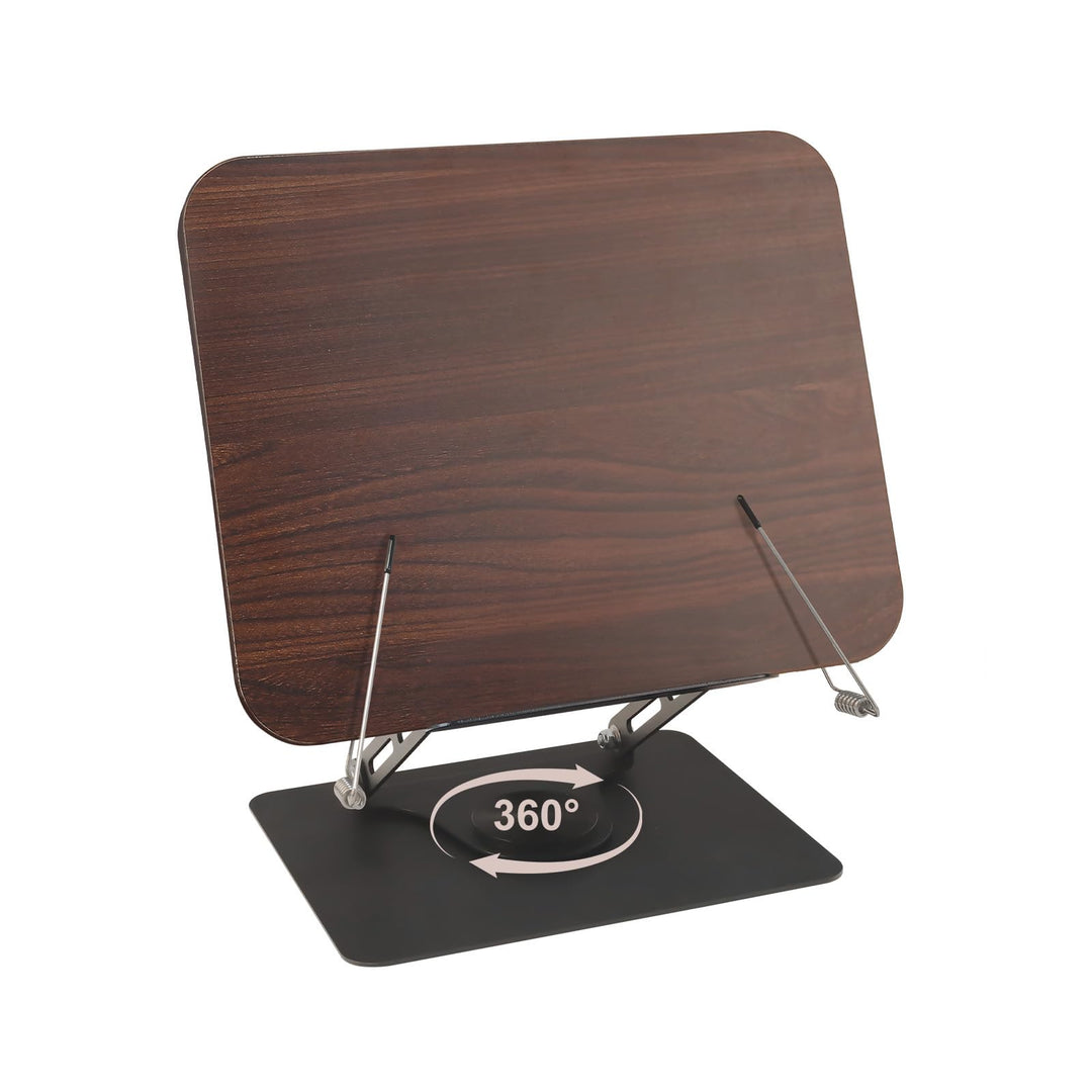 Foyucool Buchständer zum Lesen, Holz Faltbarer Kochbuchständer, Höhenverstellbarer, 360° drehbarer B