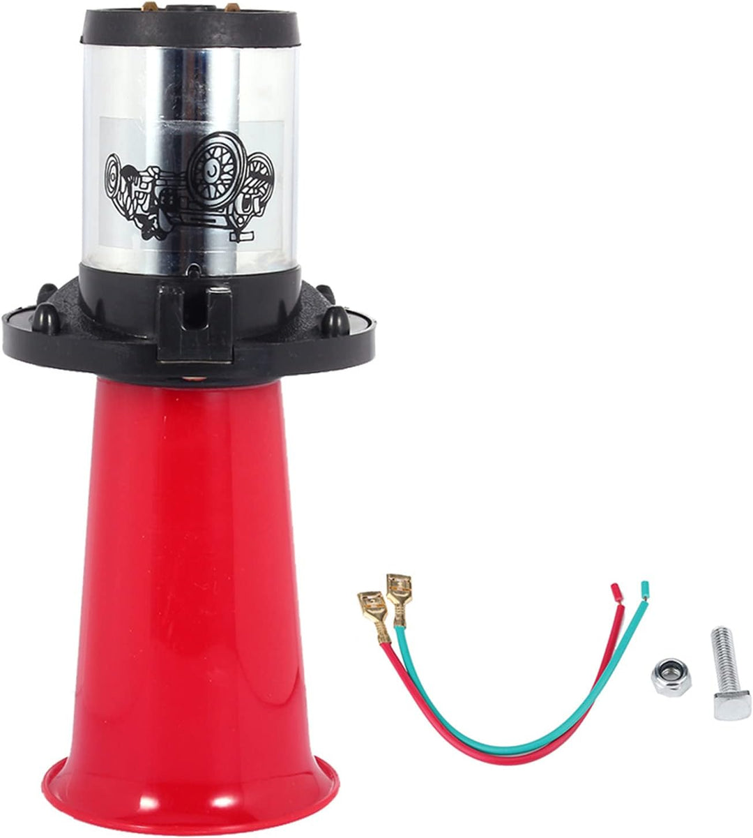 110DB Old Style Alarm Horn, 12V 110DB Auto Auto LKW Antik Vintage Old Style Horn Sirene AHH-OOO-GAH