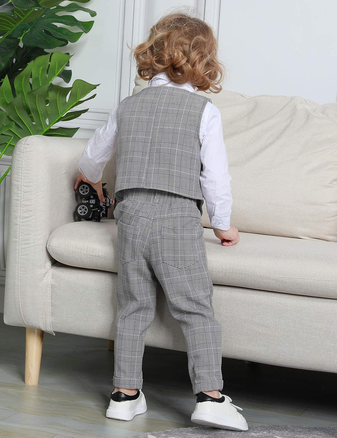 mintgreen Baby Anzug Junge, 3 Stück Gestreift Outfit Hochzeit Gentleman Kleiderset Lange Ärmel Hemd