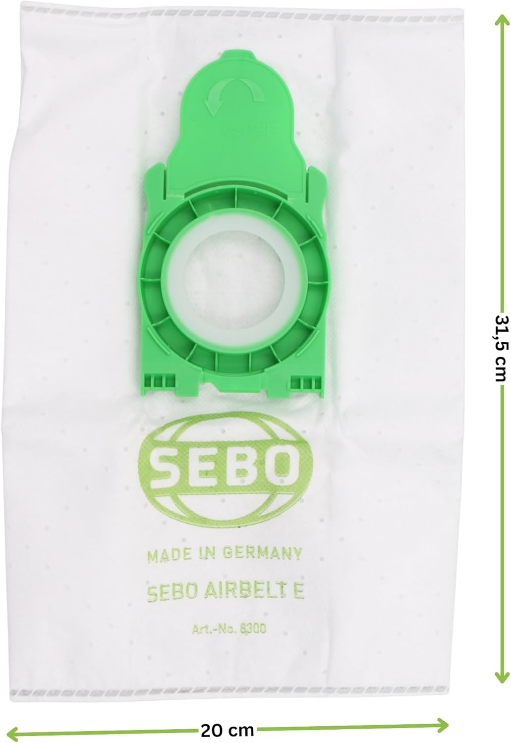 8 original Sebo Staubsaugerbeutel für Sebo Airbelt E1 und E3 alle Modelle (8300ER) E-serie, E-serie